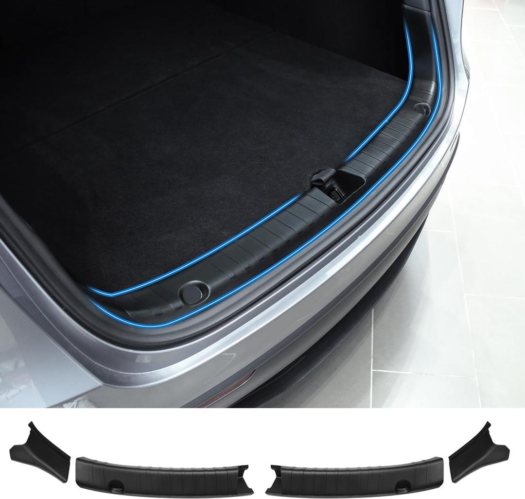 4 Pcs Rear Bumper Guard for Tesla Model Y ABS Trunk Door Sill Protector Accessories for Model Y 2024 2023 2022 2021 2020