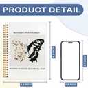 SNNDER Inspirational Butterfly Notebook Journal, Be Patient with Yourself Therapy Mental Health Journal for Women, Encouragement Gifts for Women, Hardcover Spiral Notebooks 5.5x8.3 Inch