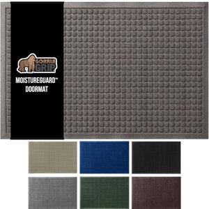 GORILLA GRIP Front Door Mat, 35x23, Indoor Outdoor Ultra Absorbent Moisture Guard Doormat, Absorbs Up to 5.7 Cups of Water, Stain and Fade Resistant, Rubber Backing Doormats, Captures Dirt, Charcoal