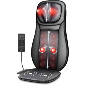 Snailax Back Massager with Heat, Shiatsu Massager Chair Full Body, Kneading