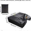 Waterproof Cover for Little Tikes Turtle Sandbox, 420D Oxford Sand Pit Cloth Turtle Sand Box Cover Windproof Outdoor Sandpit Protection for Kids Protect Toys, 38.6x34.7x11.8 inch