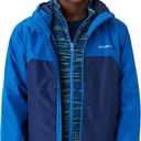 Eddie Bauer Boys' Jacket - Lone Peak Waterproof 3-in-1 Insulated Windbreaker Coat with Removable Fleece Lining, Kids Size 7/8 (Blue)