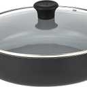 T-fal B36282 Nonstick Deep Covered Everyday Pan with Ergonomic Stay-Cool Handles Cookware, 12-Inch, Black 