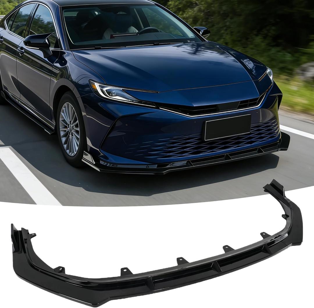 Front Bumper Lip Splitter Spoiler Compatible with Toyota Camry LE XLE 2025 2026 Accessories, Air Chin Exterior Body Kit (Gloss Black)