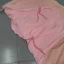 HOMBYS Fluffy Shaggy Cover for Papasan Chair Cushion, Plush Faux Fur Slipcover ONLY, (Without Cushion) Removable Soft Papasan Cushion Covers with 8 Ties, (Pink, 50"x50")