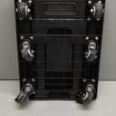 Dolly Cart with Wheels 440lbs, Folding Hand Truck with 6 TPE Wheels (2 with Brakes) & 21 in Extendable Full Platform, Foldable Cart with 2 Elastic Straps for Easy Moving, Travel, and Storage, Black