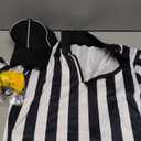 Men's Referee Costume Kit Official Referee Shirt Womens Ref Hat Whistle Yellow Red Penaltys Flag for Football Halloween S