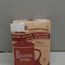 46OZ LARGE Bacon Grease Saver with Fine Mesh Strainer & Handle - Enamel Oil Keeper Container, Bacon Fat Dripping Can - Farmhouse Kitchen Gift & Decor Cooking Accessories - Red, Style 3
