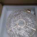 Mini Crystal Chandelier 3-Tier Raindrop Semi Flush Mount Ceiling Light Fixture Crystal Chandeliers for Bedroom Kitchen Hallway Bathroom Closet (Gold)