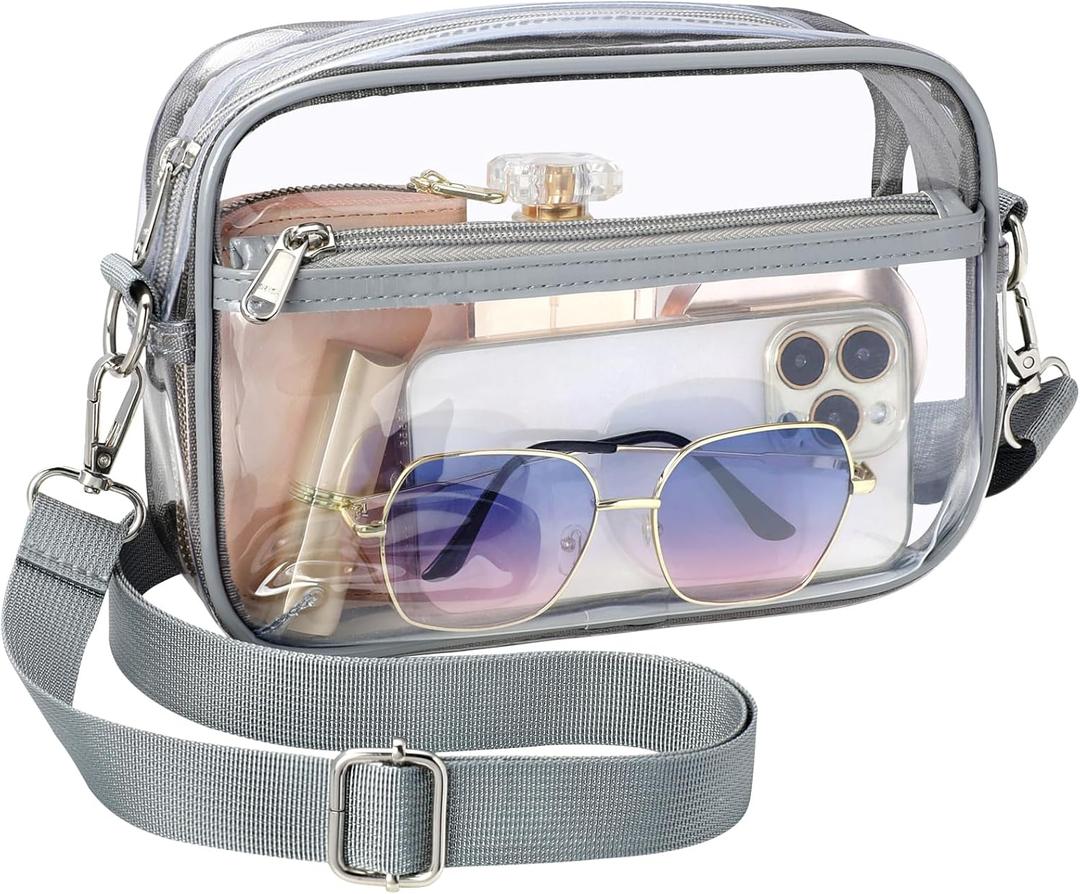 PACKISM Clear Bag for Stadium Events - Clear Purses for Women Stadium Crossbody Concert Bag for Game Day, Sports, Festival