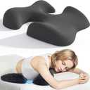 Breast Pillow for Massage, Women's Massage Bolster Face Down Pillow for Sleeping with Non-Slip Bottom, Home Head Cushion and Chest Cushion for SPA-Dark Gray