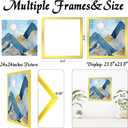 Gold Picture Frame, 24x24 Picture Frame for Square Photo Poster Canvas Certificate Document Display Horizontally or Vertically High Transparent Wall Gallery(Size 24 x 24 inches)