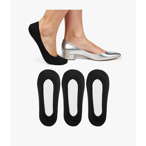 3 Pairs No Show Socks Women, Black Thin Nylon Socks for Flats Non Slip, Liner Sock for Spring Summer, No See Invisible Sock for Women Men