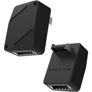 EZDIY-FAB USB 3.2 Gen 2 Type-E 90 Degree L-Shape Adapter, Motherboard USB-C Header Converter for Front Panel, Type-E Male to Female, Supports USB 3.2 Gen 2 (10Gbps) and Gen 2x2 (20Gbps) Black-STD