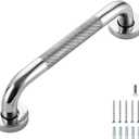 Grab Bars for Shower, 2 Pack 12-Inch Anti Slip Shower Handles for Elderly, Safety Shower Grab Bar, Stainless Steel Handicap Grab Bars for Bathroom (Polished Nickel 1" Diameter)