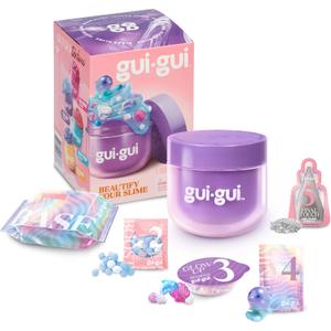 GUI GUI Slime Kit - Scented Slime 1 Pack - 5 Step DIY Process to Customize Your Ultimate Slime Glow-Up, Resealable and Reusable Container, ASMR Experience, 13 to Collect Across Season 1 - Styles Vary