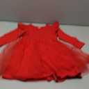 Magic Park 2-3T Baby Ruffle Tutu Dress Toddler Girl Tulle A-line Skirt Kids Casual Dresses Birthday Holiday Outfits, Red