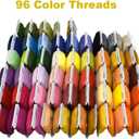 Embroidery Floss Thread Kit 100 Cotton Floss Bobbins and Cross Stitch Kit Bracelets Floss Crafts Floss (96 Color)