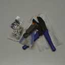 Coaxial Cable Tool Kit,BNC Crimp tool with 10PCS BNC Crimp Male Connector,Coaxial Cable Stripper Cutter,Wire Cable Cutter and Heat Shrink Tube for RG58/RG59/RG62/RG174