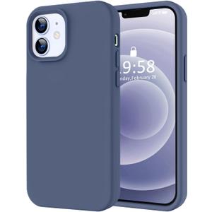 LOVE 3000 Designed for iPhone 12 Case/iPhone 12 Pro Case, Premium Silicone with [Soft Anti-Scratch Microfiber Lining] Shockproof Protective Phone Case for Men Women Girls 6.1", Navy Blue