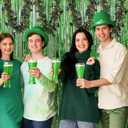 Mardi Gras Decorations 50 Feet Gold Green Purple Garland Mardi Gras Christmas Tree Tinsel Metallic Twisted Hanging Garland for Mardi Gras Oktoberfest Birthday Party Decoration