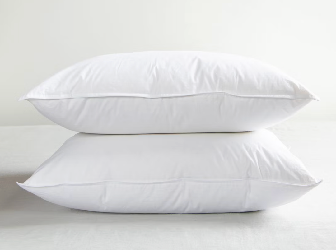 2 Pack Firm White Duck Feather & Down Bed Pillow - King  20" x 36" Soft Down Pillows - 2 Pack