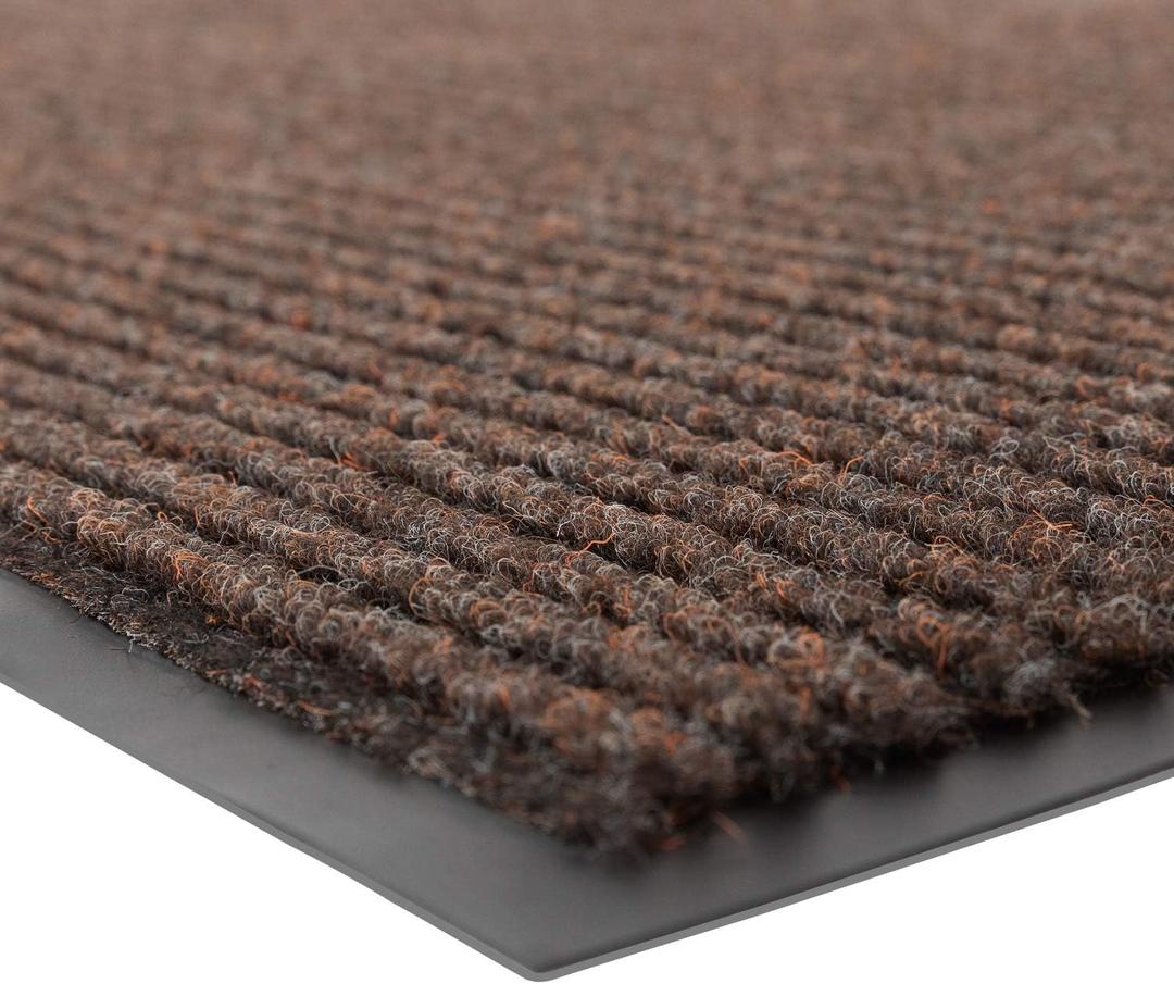 Notrax 109 Brush Step Carpeted Indoor/Outdoor Entrance Mat for Home or Office, 3' X 5', Absorbent Slip Resistant Heavy Duty Entry Mat, Brown, 109S0035BR