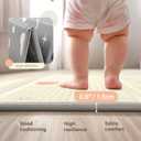 Mallify Extra Large Foldable Play Mat, Reversible Baby Play Mat with Edge Reinforcement, Non-Toxic & Waterproof Baby for Floor, Foam Playmat with Travel Bag, Rainbow, Cloud & Moon, 71"x59"