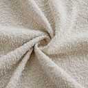 2 x Foindtower Pack of 2, Decorative Textured Boucle Throw Pillow Covers Accent Solid Pillow Cases Cozy Soft Couch Cushion Case for Chair Sofa Bedroom Living Room Home Decor 22 x 22 Inch Ivory Beige
