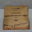 CHEERHOME PETS Cat Bed Basket with Cushion, Cute Pet Bed for Indoor Cats Couch, Kitten Bed for Medium and Large Cat, All Season Universal (Brown)