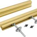 Peaha 5 Pack Adjustable Drawer Pulls Matte Gold Cabinet Handles 1in to 4in Hole Centers