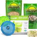 Masontops Bean Screen Sprouts Growing Kit - Sprouting Lids & Sprout Mixes Microgreens Growing Kit - Sprouting Kit Wide Mouth Mason Jar Strainer Lid