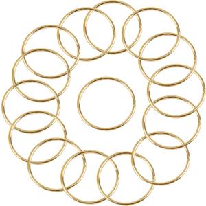15Pcs Macrame Hoops Ring, BetterJonny 3 Inch Metal Craft Rings Hoops Gold Dream Catcher Rings Wreath Hoop Rings for Home Decorations DIY Crafts and Wall Hanging Crafts