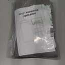 RYB HOME 100% Blackout Linen Door Window Curtains for French Door, Tricia Room Darkening Adhesive Privacy Assured Thermal Insulated Blinds for Kitchen Glass Window, W 26 x L 69, 1 Panel, Grey