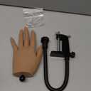 Silicone Practice Hand for Acrylic Nails, Mannequin Hands for Nails Practice with Adjustable Bracket, Life Size Fake Hand for DIY Nails/Nail Art Beginners/Nail Salon Artists (3#)