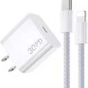 30W Fast Charger for iPhone 14, USB C Fast Charger Plug Power Adapter with 6FT Type C to Lightning Cable Compatible with iPhone 14/13/12/11 Pro/Pro Max/XS Max/XS/XR/X/SE/8/iPad and More