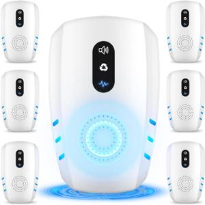 2025 Upgraded Ultrasonic Pest Repellent Indoor Insect Repeller, Pest Control, Repellent Roach, Mouse, Bugs, Mosquito, Mice, Spider, Ant, Rodent Repellent Ultrasonic Plug in, 3 Mode Switching, 6 Packs