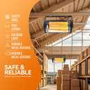 BEYOND HEAT Electric Garage Heater 120V, 1500W Radiant Space Heater, 2-Pack