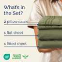 Queen Size 4 Piece Sheet Set - Comfy Breathable & Cooling Sheets - Hotel Luxury Bed Sheets for Women & Men - Deep Pockets, Easy-Fit, Soft and Wrinkle Free Sheets - Sage Green Oeko-Tex Bed Sheet Set