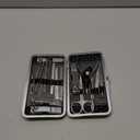 Nail Clippers Set Fingernail and Toenail Clipper Cutters, 18Pcs Manicure Pedicure Kit Professional Grooming Kits, Nail Care Tools with Travel Case Stocking Stuffers Gifts for Men Women Parent (Black)