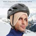 Zylioo XXL Fleece Skull Cap for Men Women, Cycling Beanie for Big Heads, Thermal Helmet Liner, Lightweight Athletic Hat (Light Brown-no Mask)