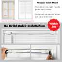 No Tools No Drill Cordless Mini Blinds, 1" L-Shaped Slats Light Filtering Shades, Horizontal Vinyl Blinds for Indoor Windows, White,33.5" Wx 36" H