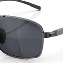 LianSan Premium Metal Bifocal Sunglasses for Men Women Retro Top Clear Sun Readers with UV Protection (Multicolor) 1.75 x