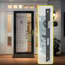 US Flat Slot Storm Door Mortise Lock Body Fits for Older Storm Doors, 5/16" Square Spindle Hub, 2-1/2" Handle PZ, 7/8" Backset, 7" Faceplate H.C., Non-Handed, Matte Black
