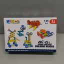 Building Block STEM Toys for Boys,  Robot Construction Car Toy, Engineering Tinker Toy Kit, 135 Pieces Building Blocks Educational 3+