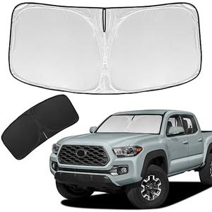 for Toyota Tacoma 2016-2023 2024 2025 2026 Sun Shade Sunshade Windshield Cover - 4 Layers Front Window Shade Custom Fit Tacoma 2Dr 4Dr Pickup Sun Visor 240T Shade Blocks UV Rays Car Accessories