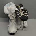 HOBIBEAR Girls Winter Snow Boots (8, Off-white)