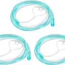 3 Pack High-Flow Ultra Soft Nasal Oxygen Cannula, Green Tubing and Each Individual Packing with Standard Connection 6.6 Feet
