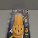 Camco Power Grip Electrical Offset Adapter - 30 amp to 50 amp RV Power Adapter - Offset Design to Relieve Cord Stress (55133)