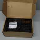 Cisily Sponge Holder for Kitchen Sink, Sink Caddy Organizer with High Brush Holder, Kitchen Countertop Organizers and Storage Essentials, Rustproof 304 Stainless Steel (Black with Towel Rack, 9.25)